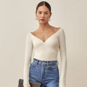 BNWT Reformation Minnie Top--Ivory XS